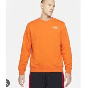 The North Face Mens Large Orange Crewneck Sweatshirt